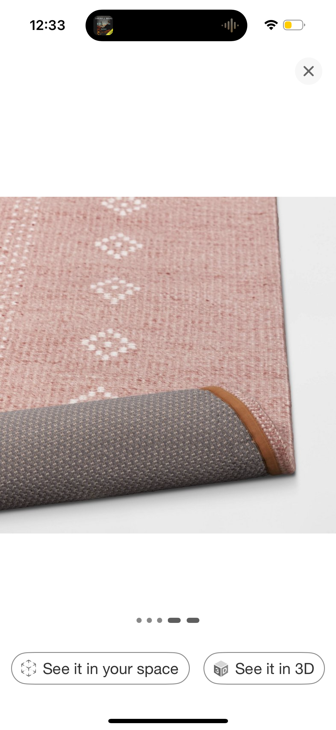 4'x5'6" Vintage Kids' Rug Pink - Pillowfort™: Geometric Pattern, Modern Style, Machine Made, Indoor Use