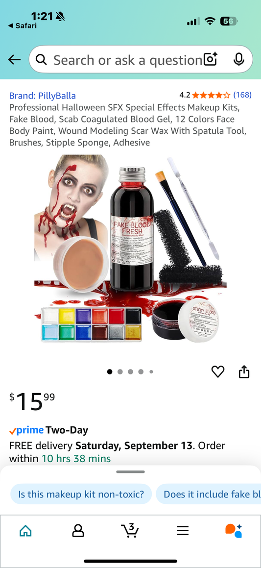 Professional Halloween SFX Special Effects Makeup Kits, Fake Blood, Scab Coagulated Blood Gel, 12 Colors Face Body Paint, Wound Modeling Scar Wax With Spatula Tool, Brushes, Stipple Sponge, Adhesive