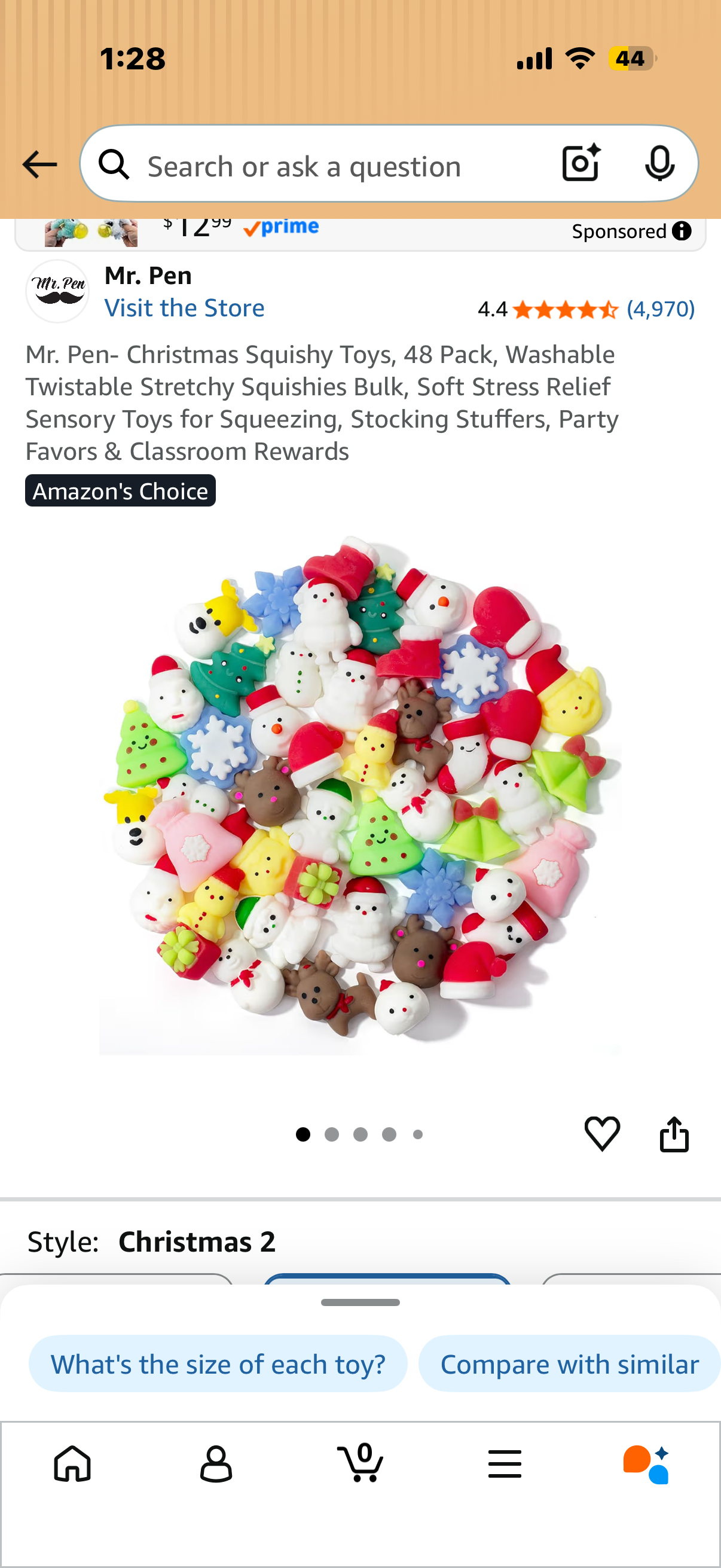 Mr. Pen- Christmas Squishy Toys, 48 Pack, Washable Twistable Stretchy Squishies Bulk, Soft Stress Relief Sensory Toys for Squeezing, Stocking Stuffers, Party Favors & Classroom Rewards