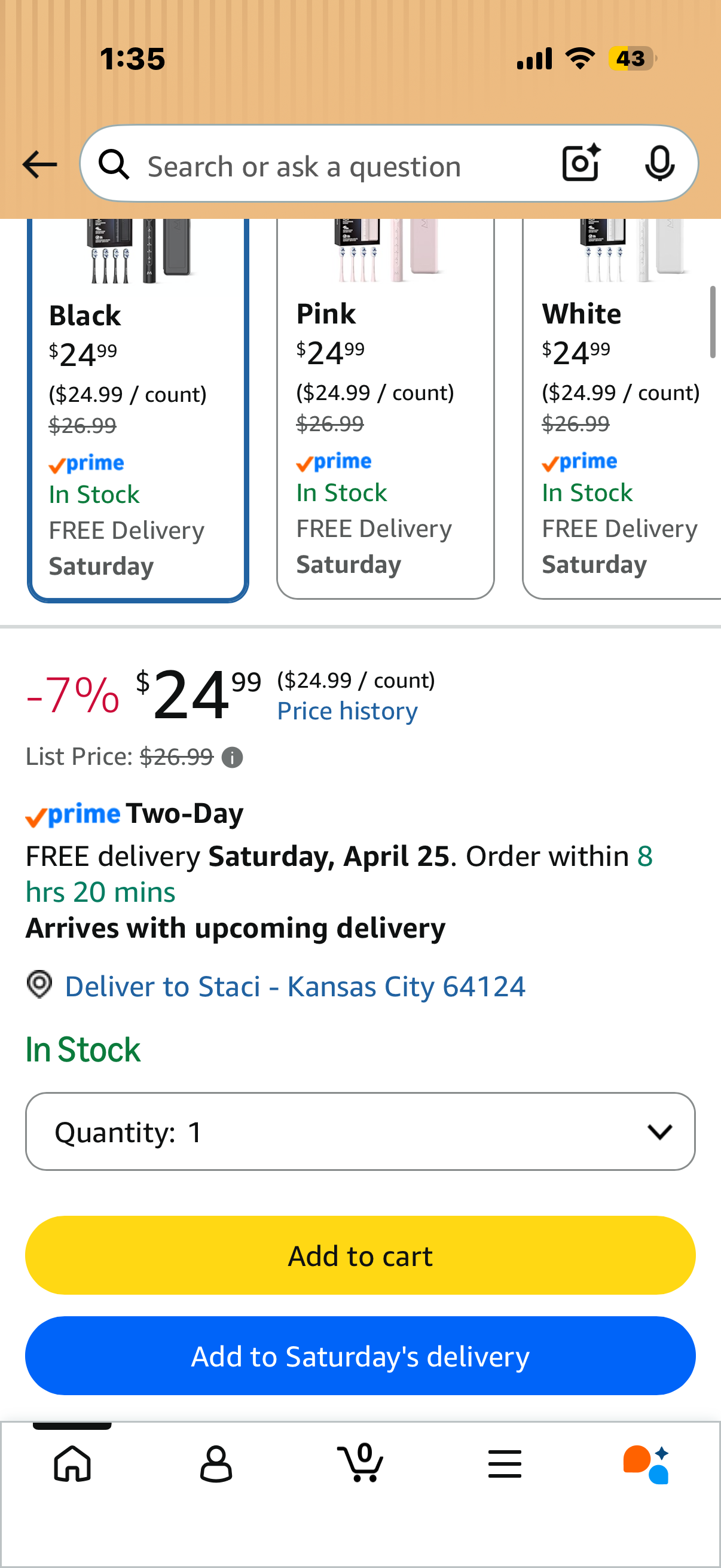 Electric Toothbrush for Adults, 180 Days Battery Life Rechargeable Sonic Toothbrush with 4 Brush Heads Smart Timer, 55000VPM for Deep Cleaning & Whitening with 5 Modes, Travel Case, Black