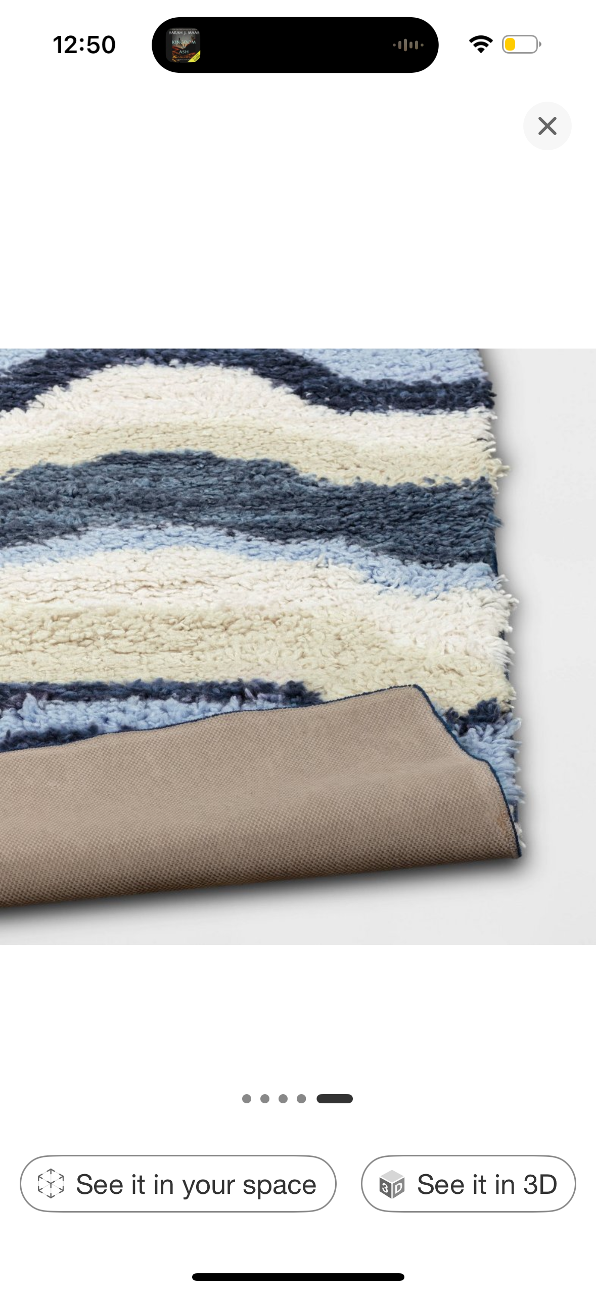 4'x6' Waves Area Kids' Rug Blue/Green - Pillowfort™: Tufted High Pile, Skid-Resistant, OEKO-TEX Certified