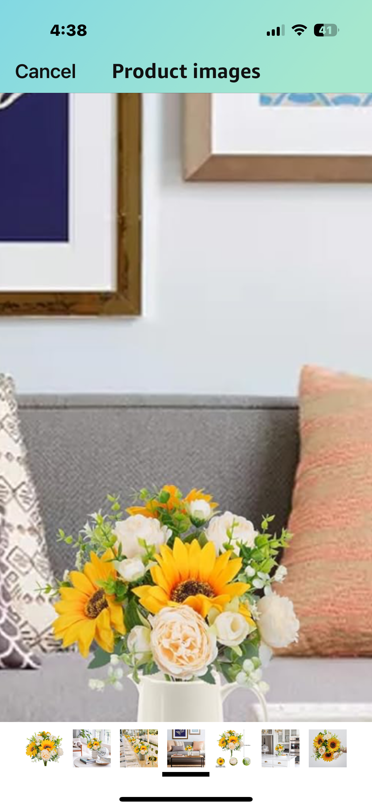 Peonies Artificial Flowers,  Fake Flowers Sunflowers Small Silk Flowers Faux Florals Arrangements Fake Bouquet for Home Decor Indoor Table Centerpiece Bridal Wedding Decor