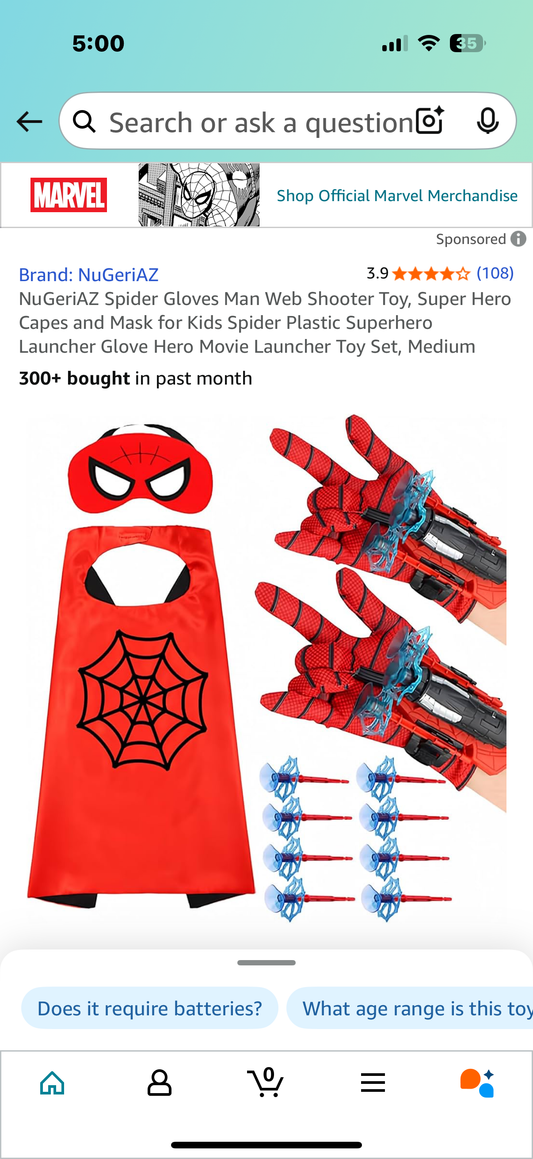 Spider Gloves Man Web Shooter Toy, Super Hero Capes and Mask for Kids Spider Plastic Superhero Launcher Glove