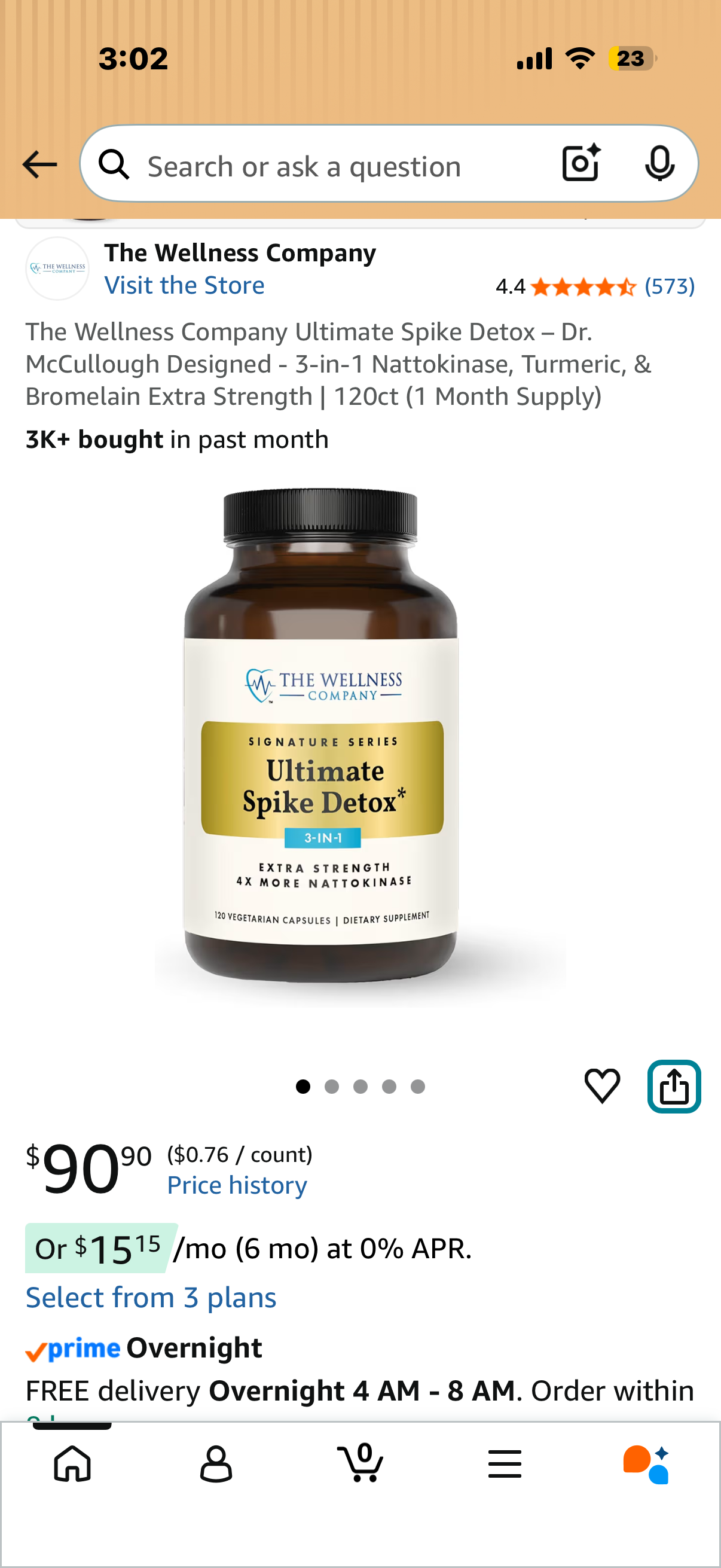 The Wellness Company Ultimate Spike Detox – Dr. McCullough Designed - 3-in-1 Nattokinase, Turmeric, & Bromelain Extra Strength | 120ct (1 Month Supply