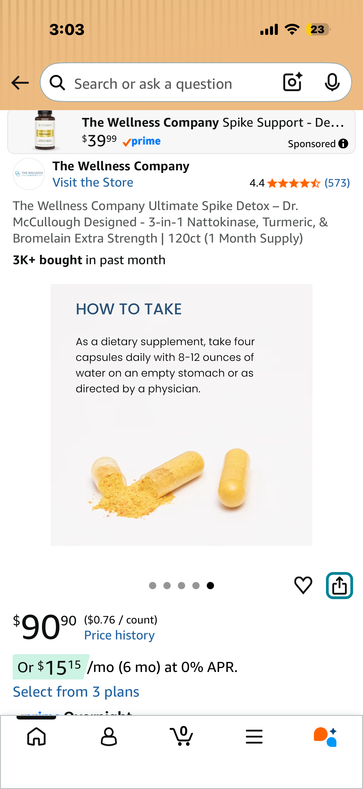 The Wellness Company Ultimate Spike Detox – Dr. McCullough Designed - 3-in-1 Nattokinase, Turmeric, & Bromelain Extra Strength | 120ct (1 Month Supply