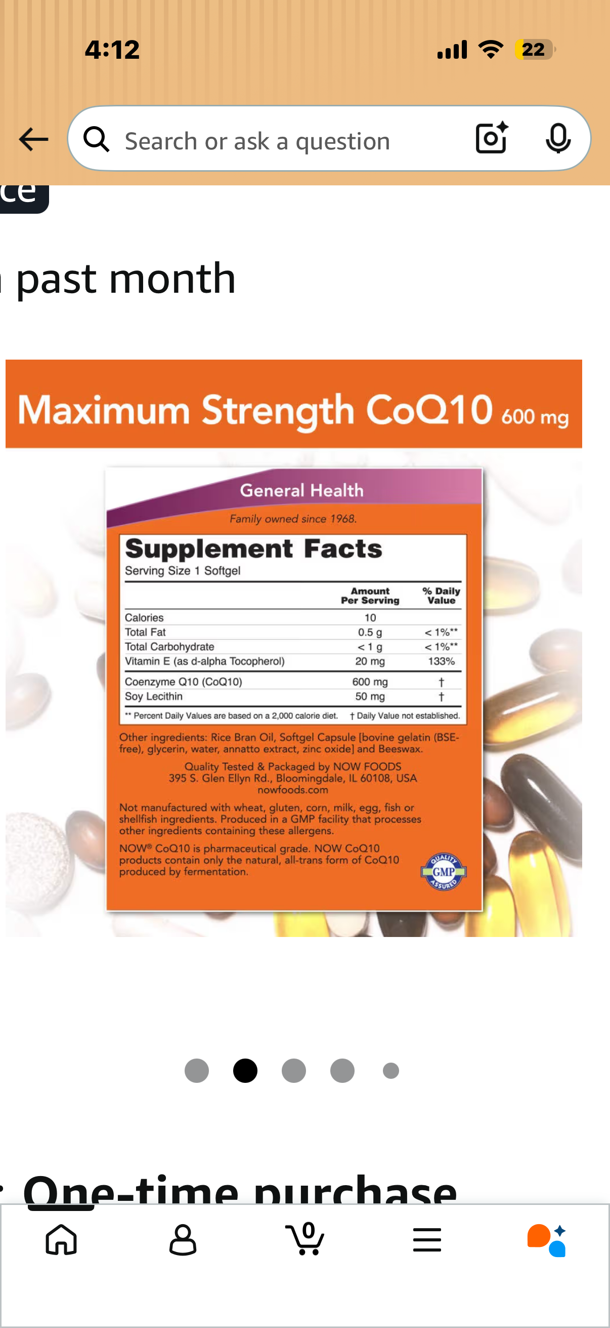 CoQ10 Co-Enzyme Q10 600 mg - 60 Softgels Amazon's