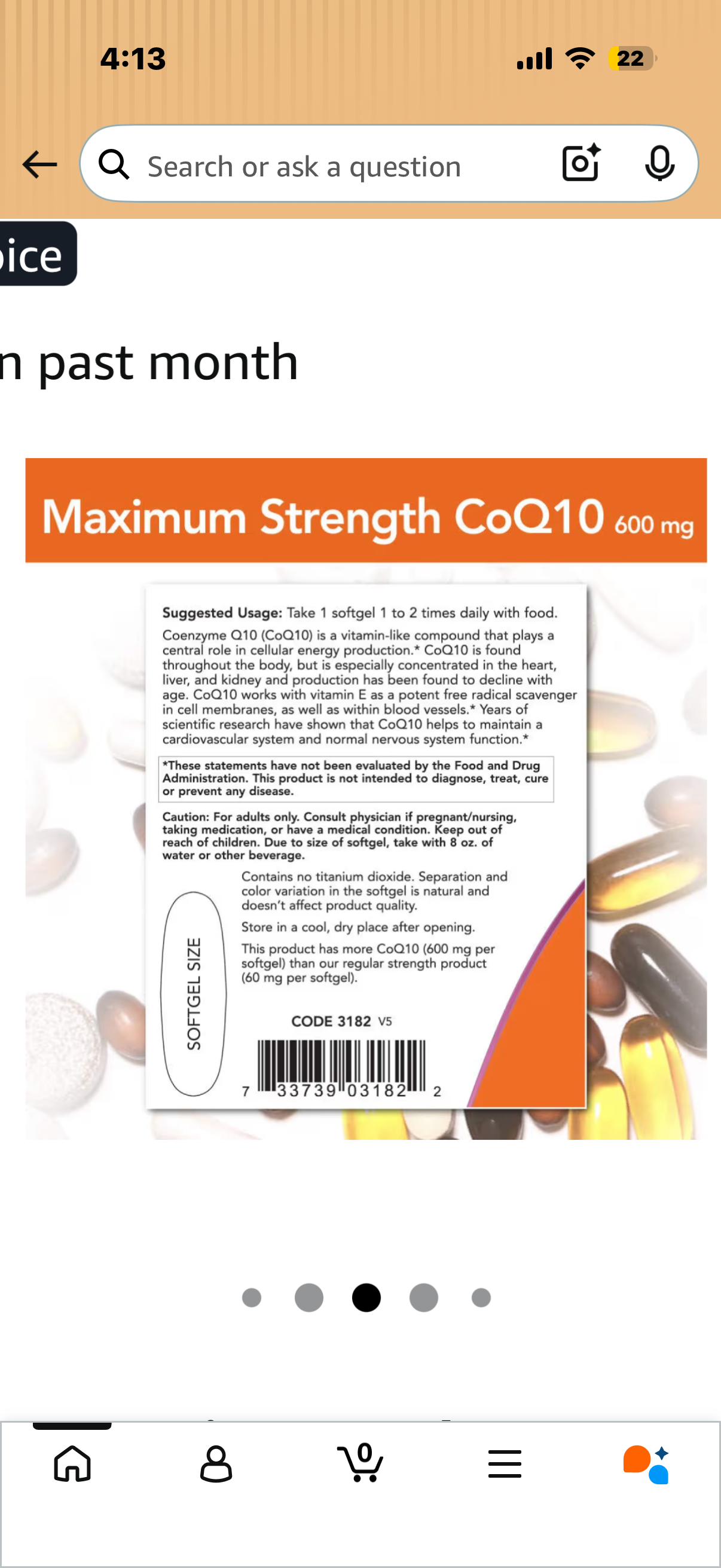 CoQ10 Co-Enzyme Q10 600 mg - 60 Softgels Amazon's