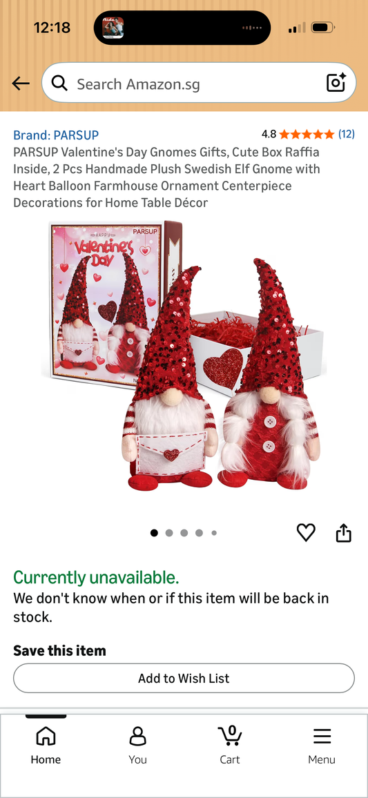 PARSUP Valentine's Day Gnomes Gifts, Cute Box Raffia Inside, 2 Pcs Handmade Plush Swedish Elf Gnome with Heart Balloon Farmhouse Ornament Centerpiece Decorations for Home Table Décor