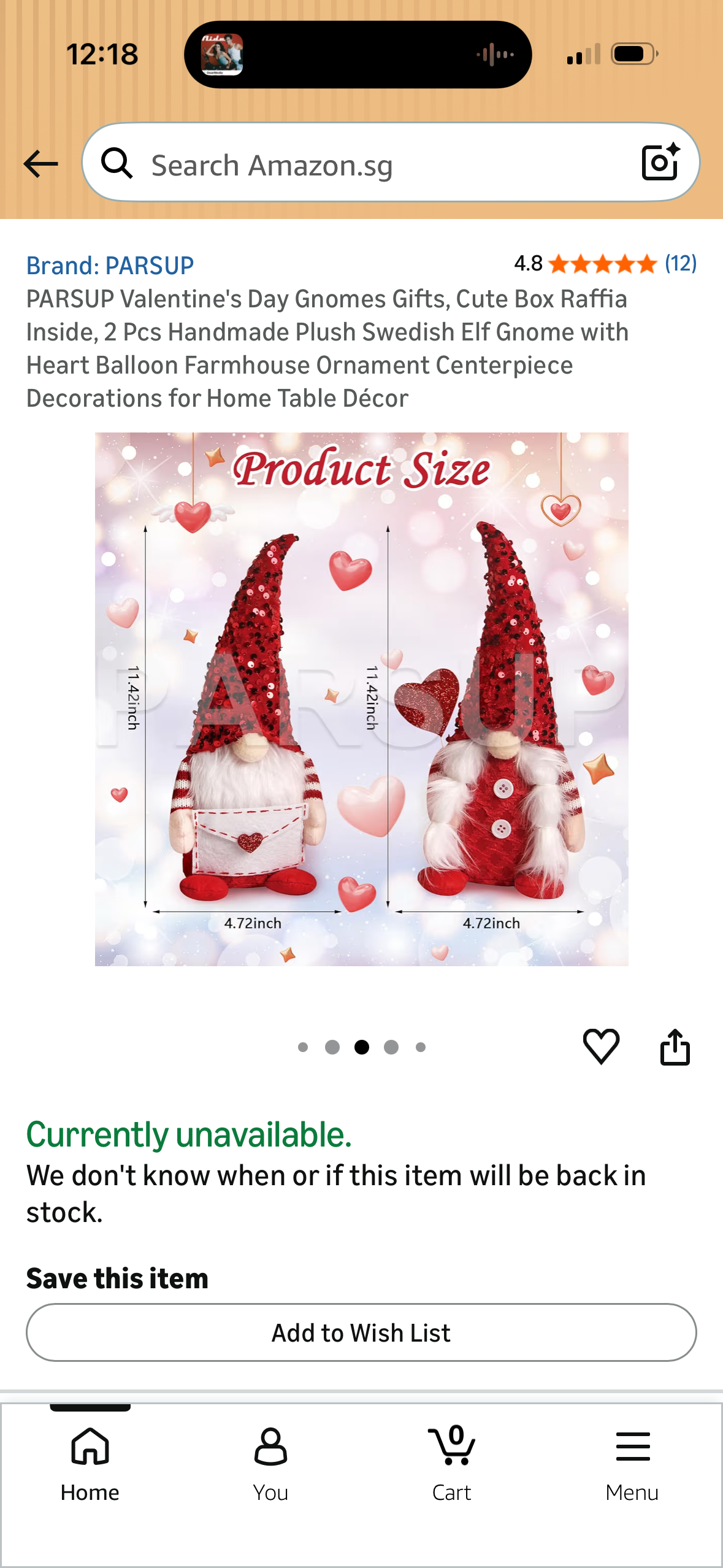 PARSUP Valentine's Day Gnomes Gifts, Cute Box Raffia Inside, 2 Pcs Handmade Plush Swedish Elf Gnome with Heart Balloon Farmhouse Ornament Centerpiece Decorations for Home Table Décor