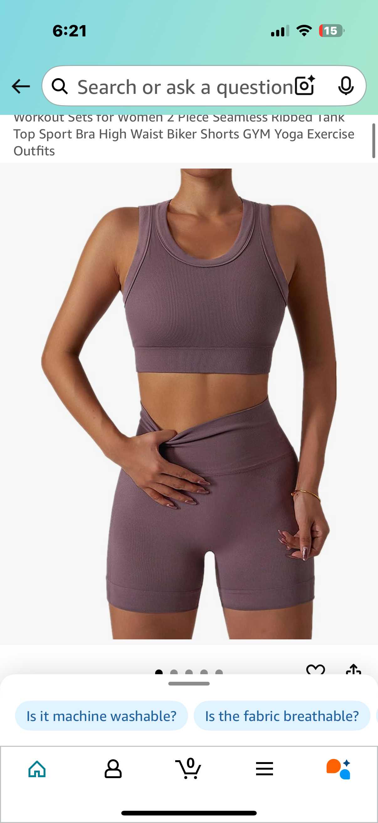 Workout Sets for Women 2 Piece Seamless Ribbed Tank Top Sport Bra High Waist Biker Shorts GYM Yoga Exercise Outfits (Size Small)
