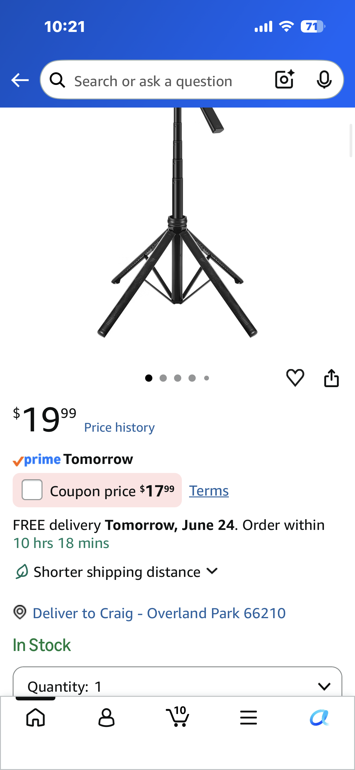 C18 Multifunctional Quadrapod selfie stick with extendable stand