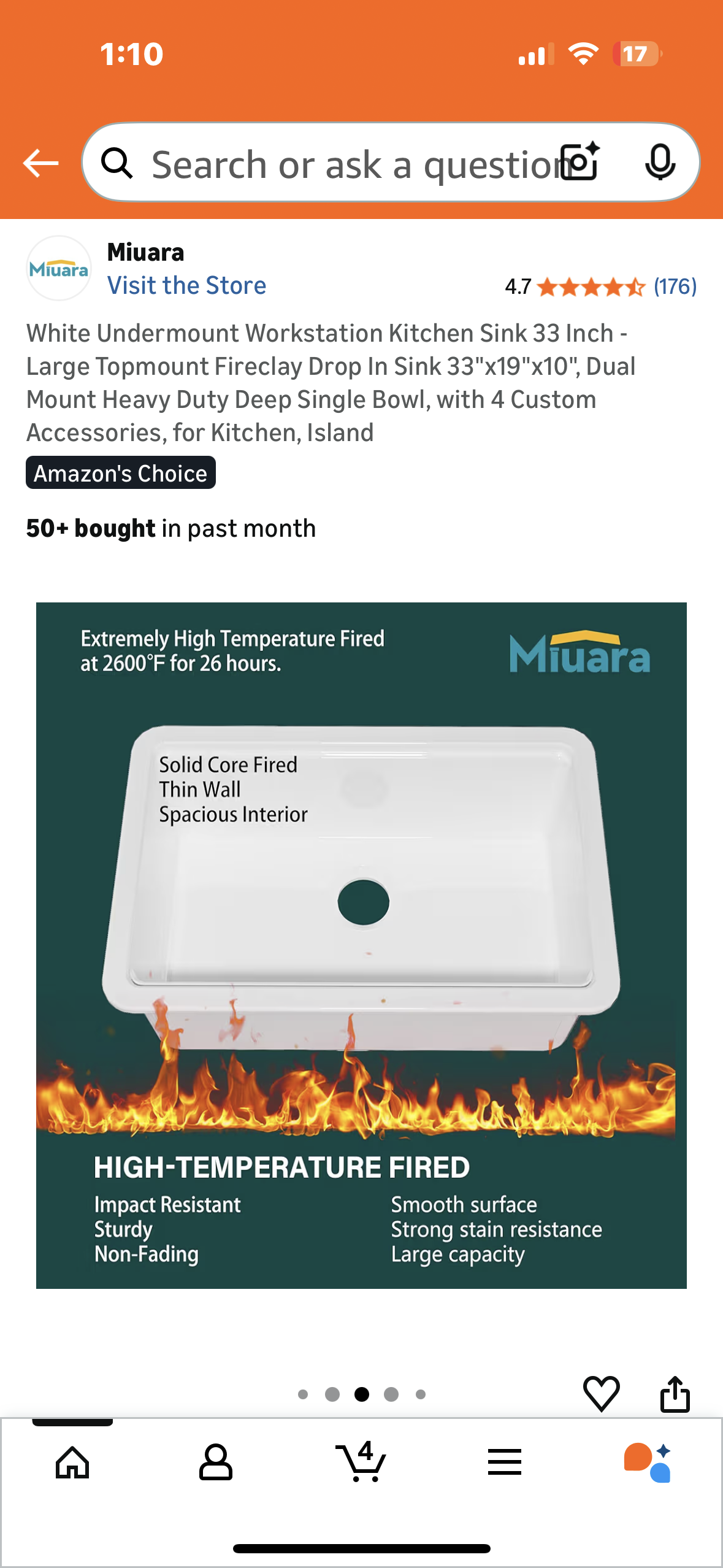 White Undermount Workstation Kitchen Sink 33 Inch - Large Topmount Fireclay Drop In Sink 33"x19"x10", Dual Mount Heavy Duty Deep Single Bowl, with Custom Accessories (B1160)