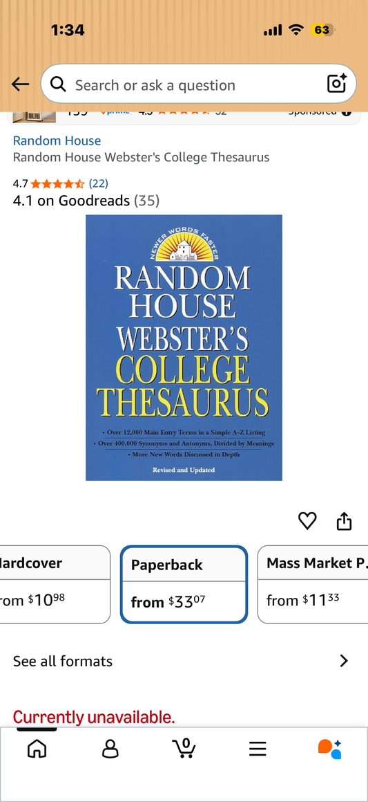 Random House Webster's College Thesaurus