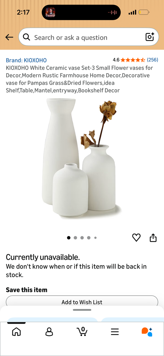 KIOXOHO White Ceramic vase Set-3 Small Flower vases for Decor,Modern Rustic Farmhouse Home Decor,Decorative vase for Pampas Grass&Dried Flowers,idea Shelf,Table,Mantel,entryway,Bookshelf Decor