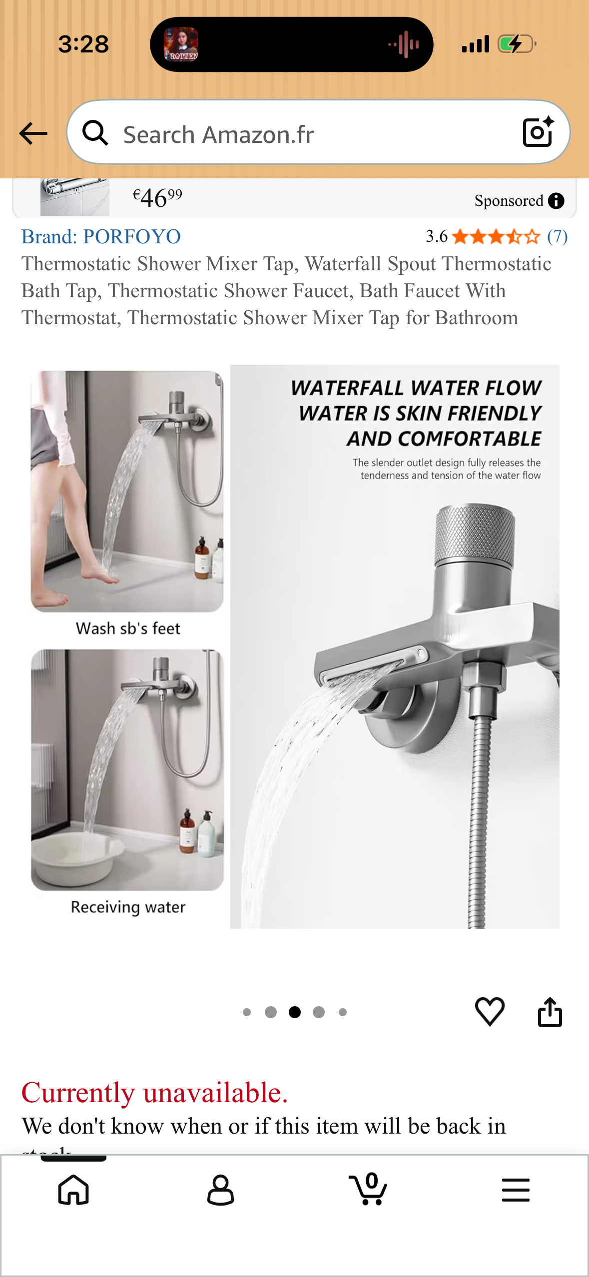 Thermostatic Shower Mixer Tap, Waterfall Spout Thermostatic Bath Tap, Thermostatic Shower Faucet, Bath Faucet With Thermostat, Thermostatic Shower Mixer Tap for Bathroom