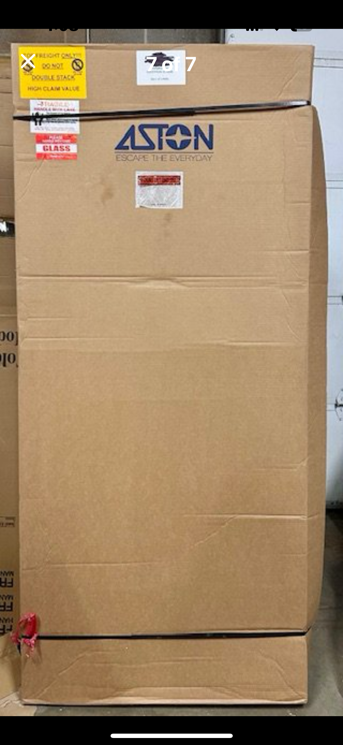 New - Aston Kinkade XL Shower Door, Stainless Steel, SDR997FRUW-SS-32580 (B462)