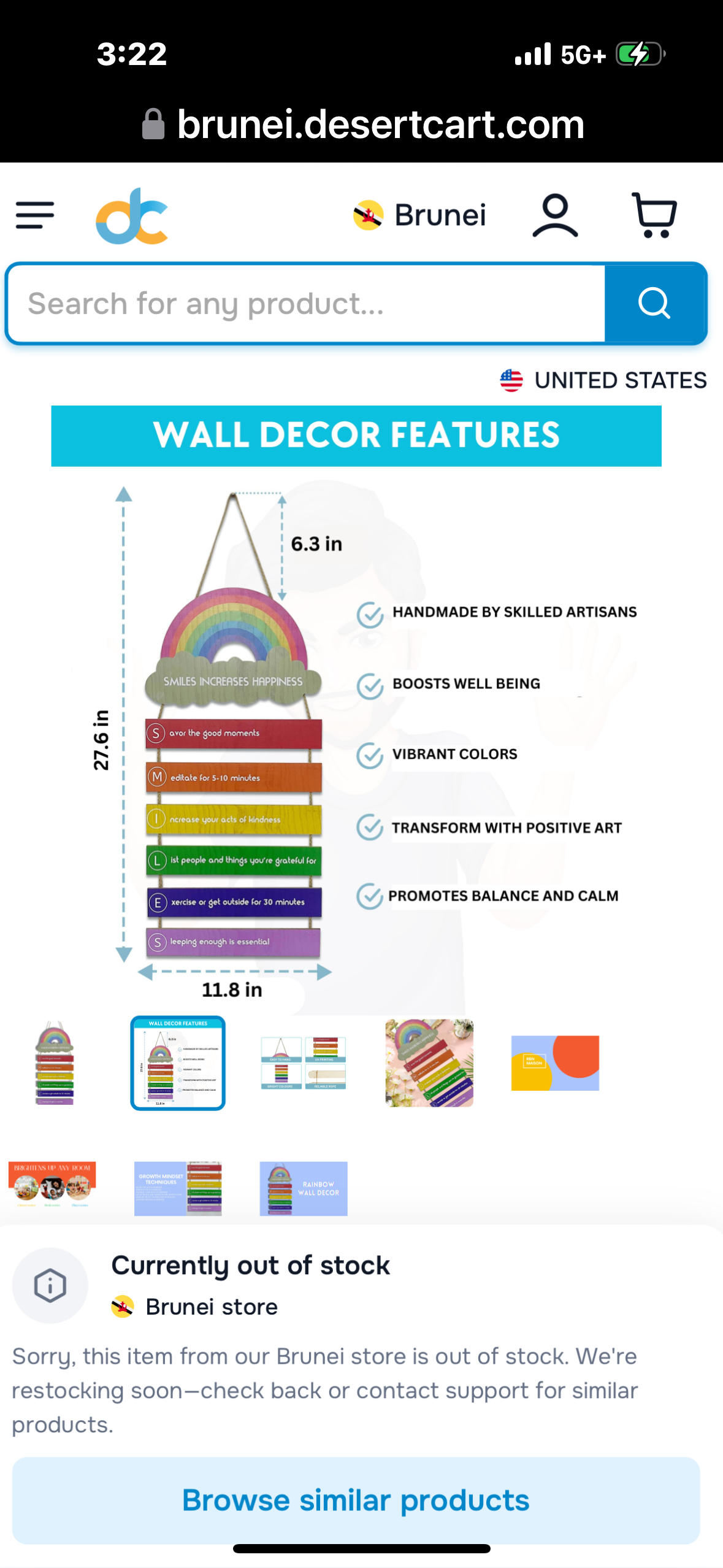 RBN Maison Rainbow Children's Wall Art - Growth Mindset - Techniques to increase wellbeing and happiness
