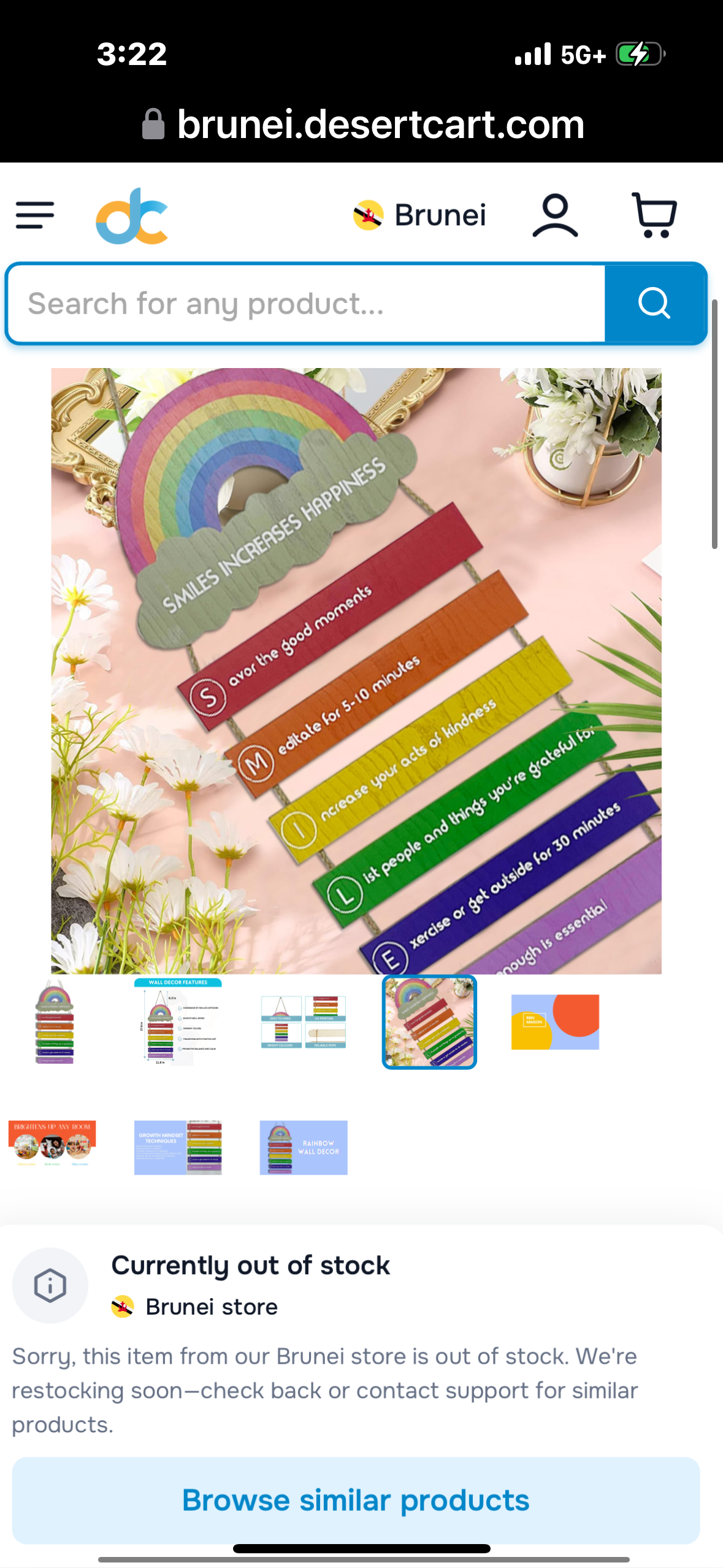 RBN Maison Rainbow Children's Wall Art - Growth Mindset - Techniques to increase wellbeing and happiness