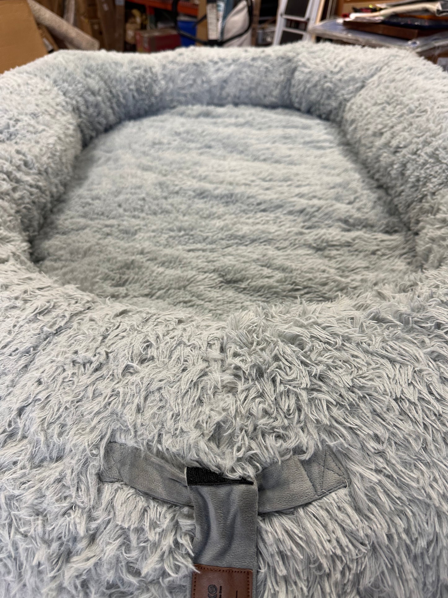 Human Dog Bed for People and Pets, Extra Large - Bean Bag Adult Size Giant Sized for Waterproof and Washable Anti-Slip Grey 74"x50"x12" (Light Grey) (R668)