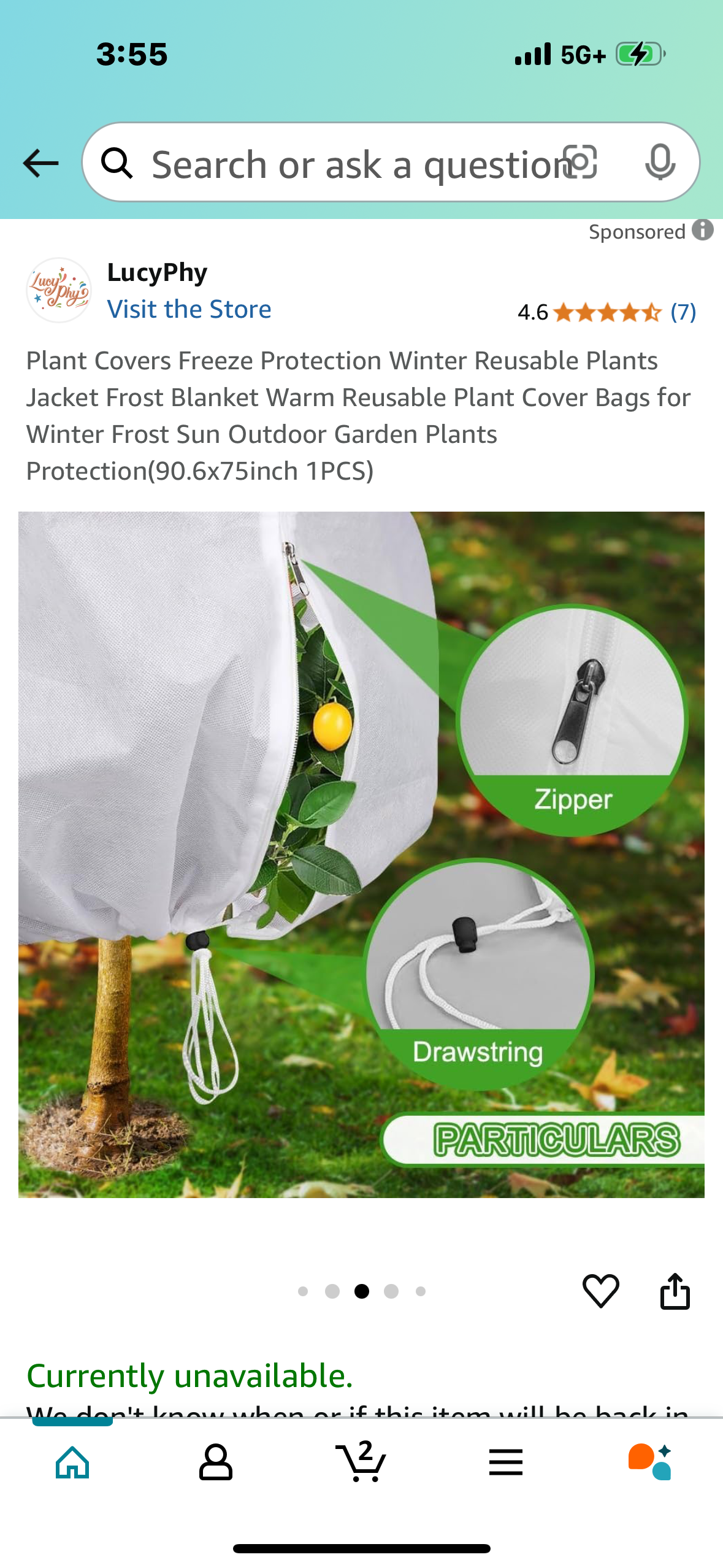 Plant Covers Freeze Protection Winter Reusable Plants Jacket Frost Blanket Warm Reusable Plant Cover Bags for Winter Frost Sun Outdoor Garden Plants Protection(90.6x75inch 1PCS
