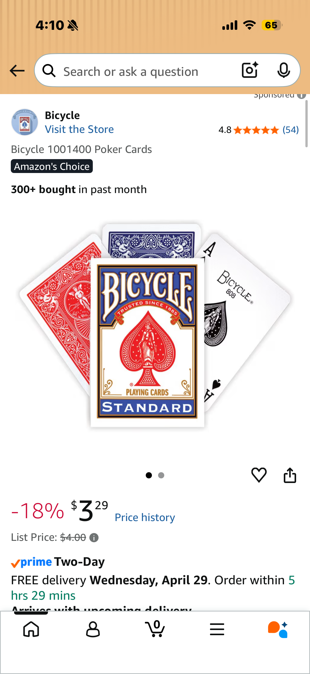 ‼️2 Boxes‼️Red Bicycle 1001400 Poker Cards