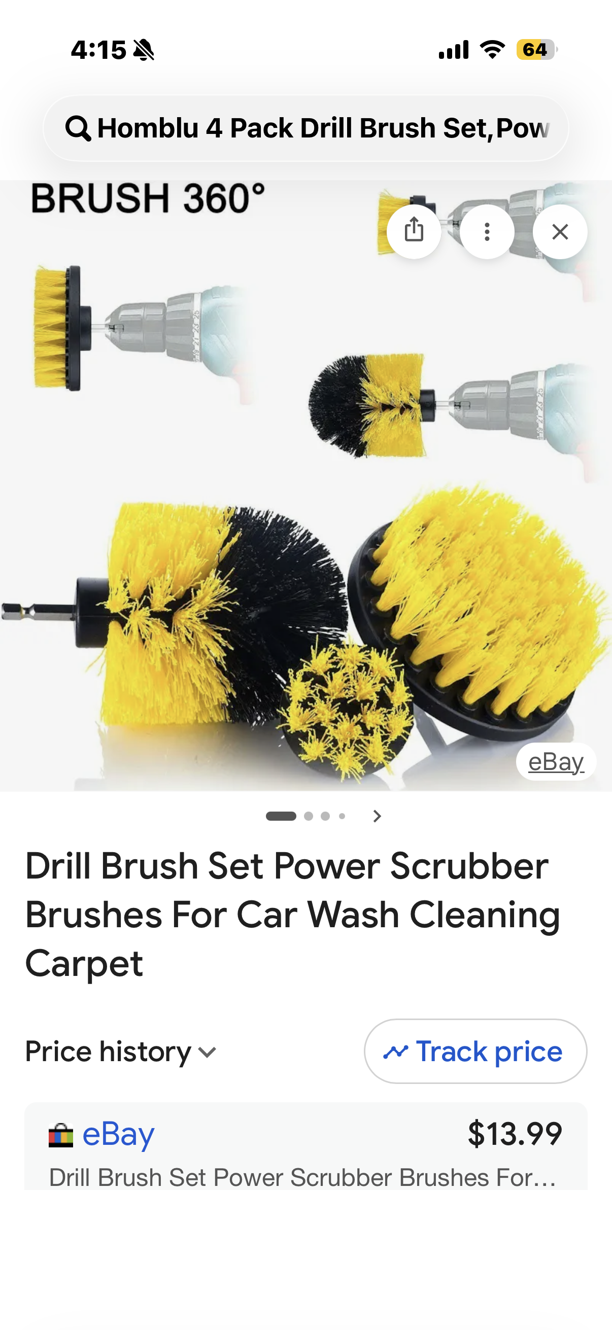 Homblu 4 Pack Drill Brush Set,Power Scrubber Brush Cleaning Brush,Drill Brush Set Car Detailing for Grout, Floor, Tub, Shower, Tile, Bathroom and Kitchen Surface Scrub Brush for Shower