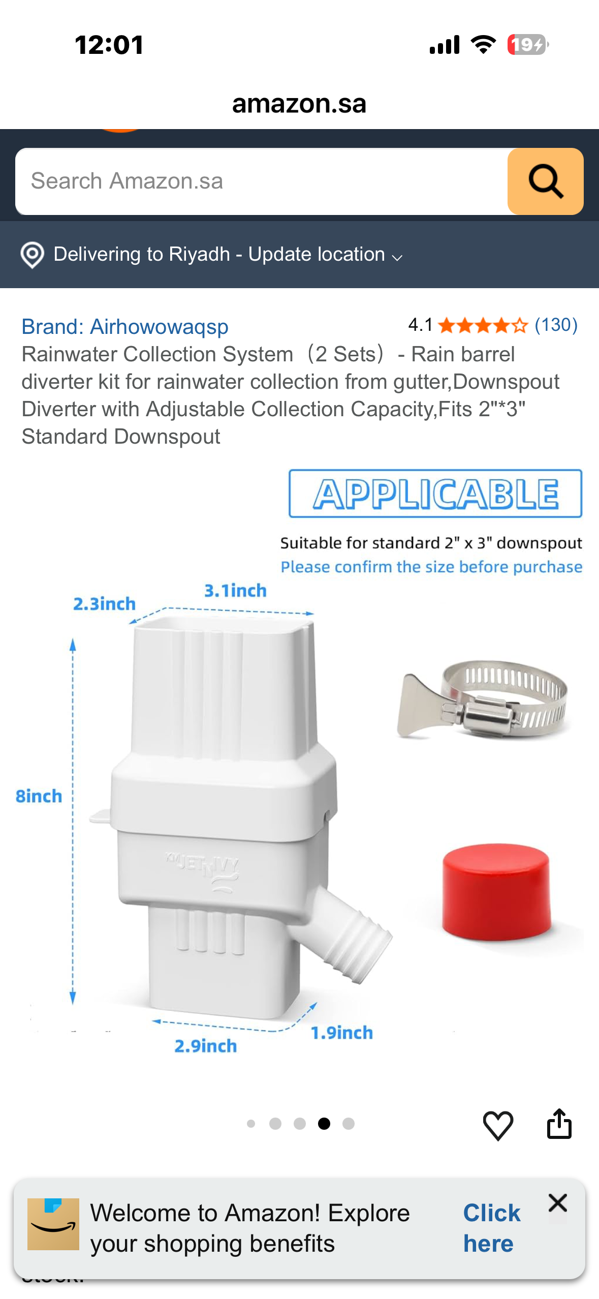 Rainwater Collection System (2 Sets) - Rain barrel diverter kit for rainwater collection from gutter, Downspout Diverter with Adjustable Collection Capacity,Fits 2"*3" Standard Downspout