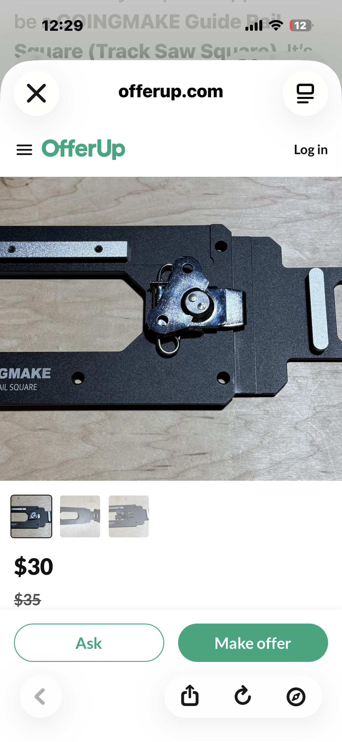GOINGMAKE Guide Rail Square (Track Saw Square)