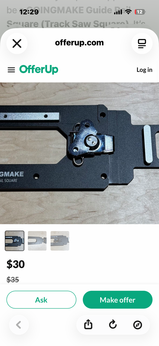 GOINGMAKE Guide Rail Square (Track Saw Square)