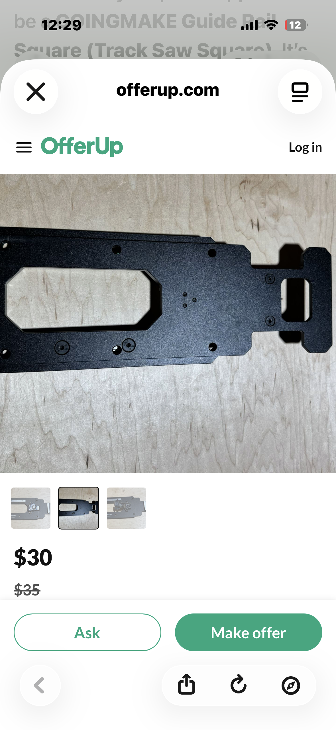 GOINGMAKE Guide Rail Square (Track Saw Square)