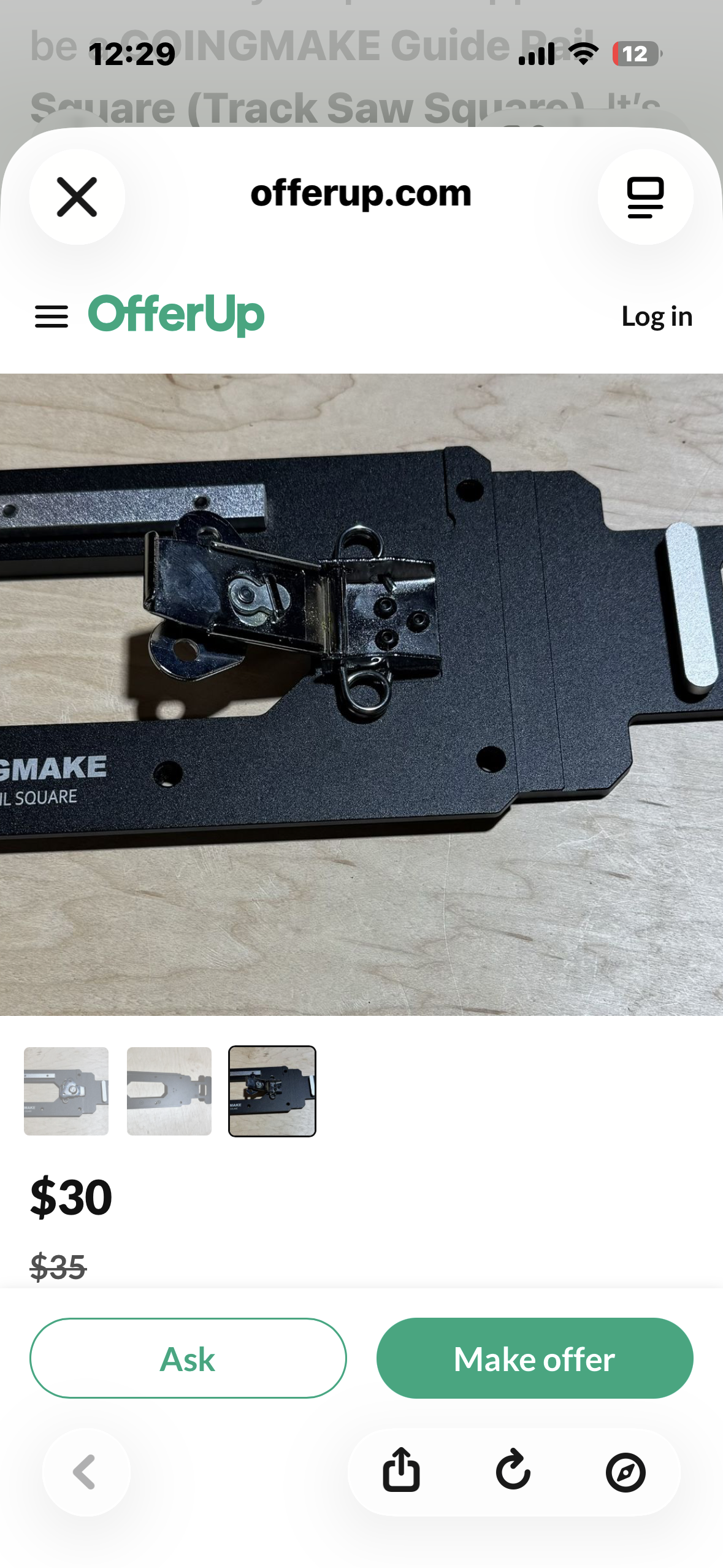 GOINGMAKE Guide Rail Square (Track Saw Square)