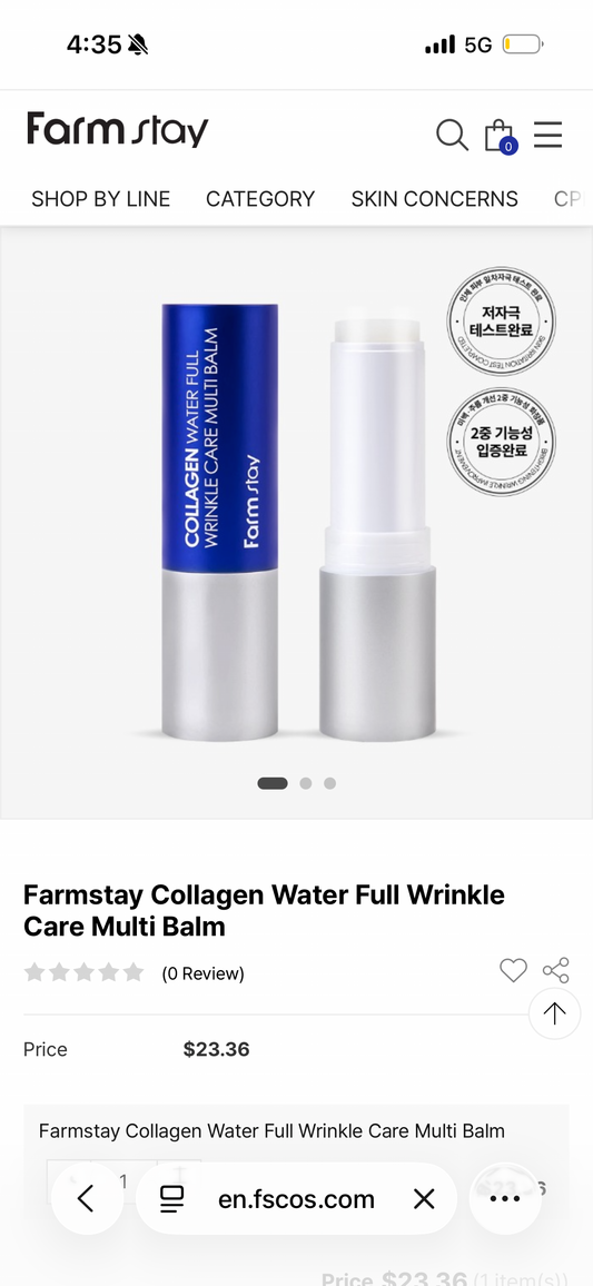 Farmstay Collagen Water Full Wrinkle Care Multi Balm