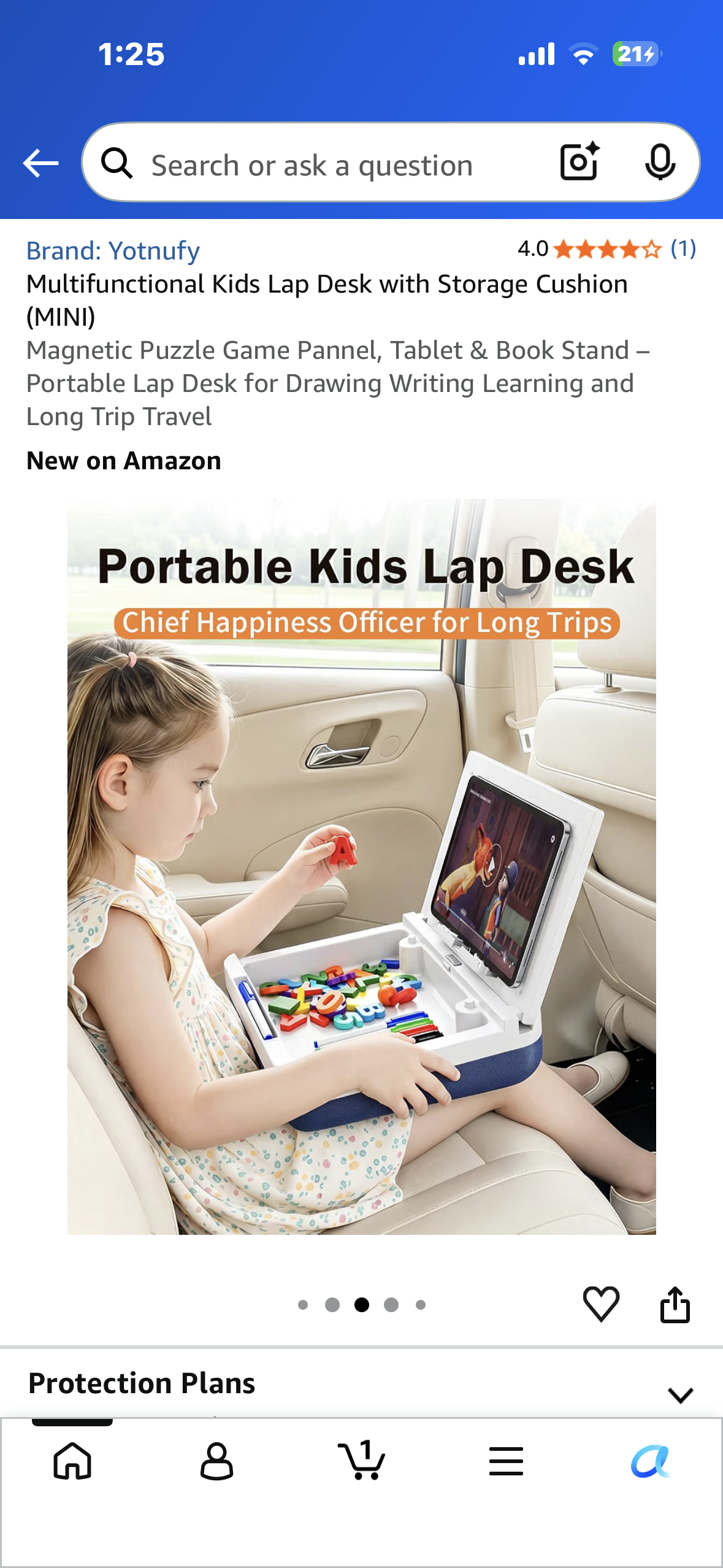 Multifunctional Kids Lap Desk with Storage Cushion, Magnetic Puzzle Game Pannel, Tablet & Book Stand – Portable Lap Desk for Drawing, Writing, Learning and Travel