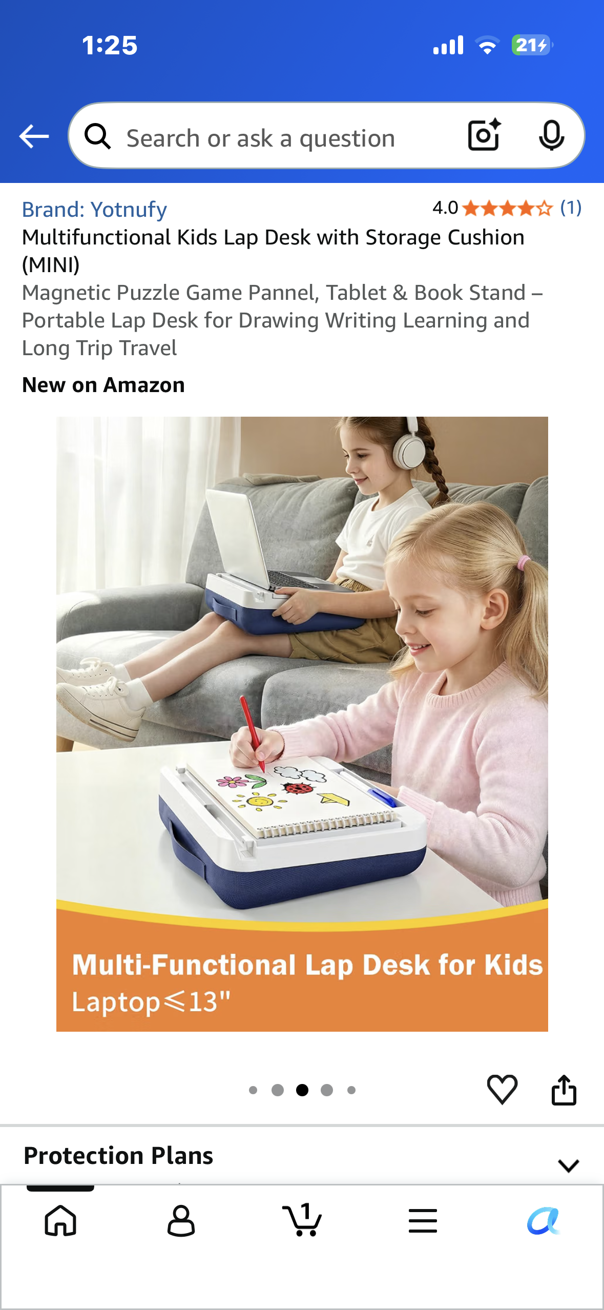 Multifunctional Kids Lap Desk with Storage Cushion, Magnetic Puzzle Game Pannel, Tablet & Book Stand – Portable Lap Desk for Drawing, Writing, Learning and Travel