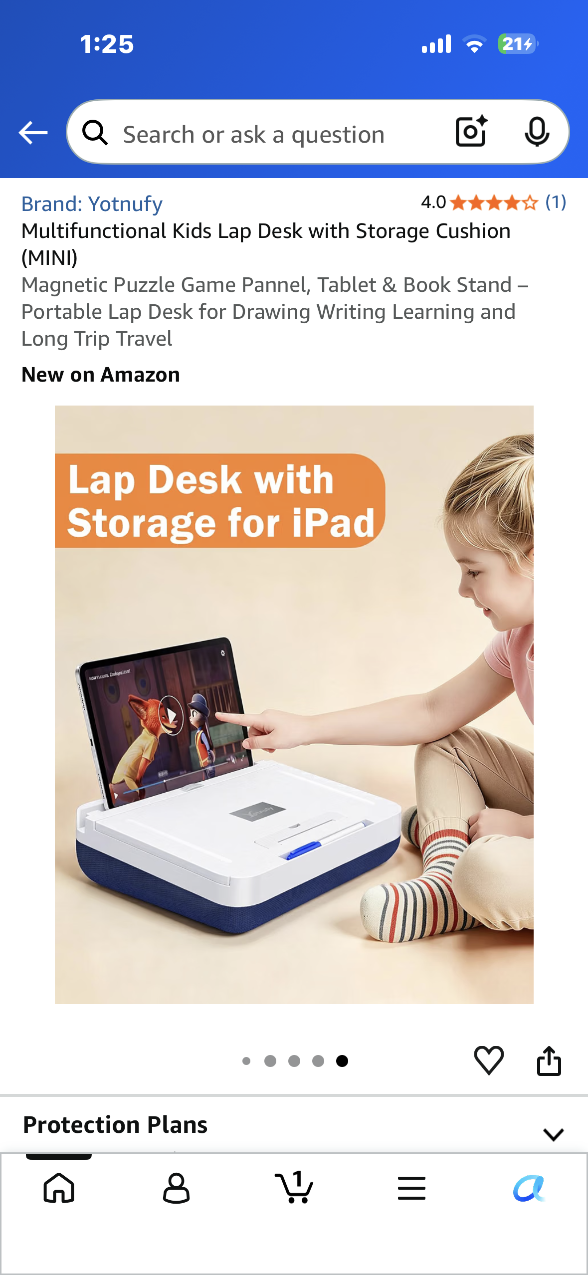 Multifunctional Kids Lap Desk with Storage Cushion, Magnetic Puzzle Game Pannel, Tablet & Book Stand – Portable Lap Desk for Drawing, Writing, Learning and Travel