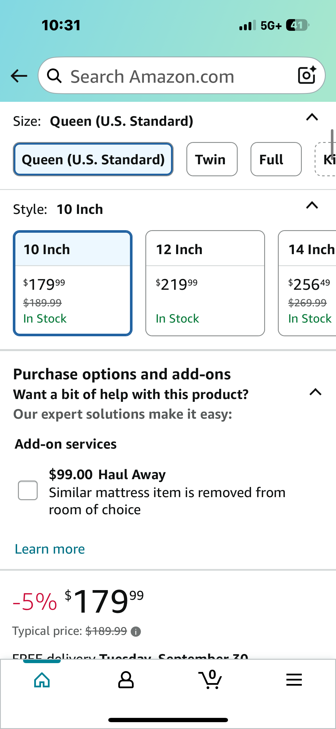 Queen Size Hybrid Mattress (B1073)