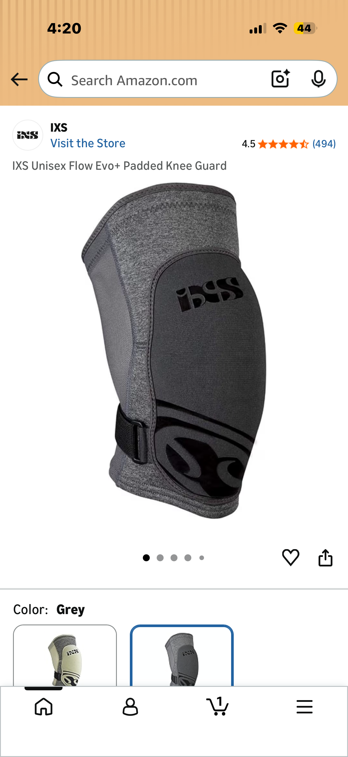 IXS Unisex Flow Evo+ Padded Knee Guard