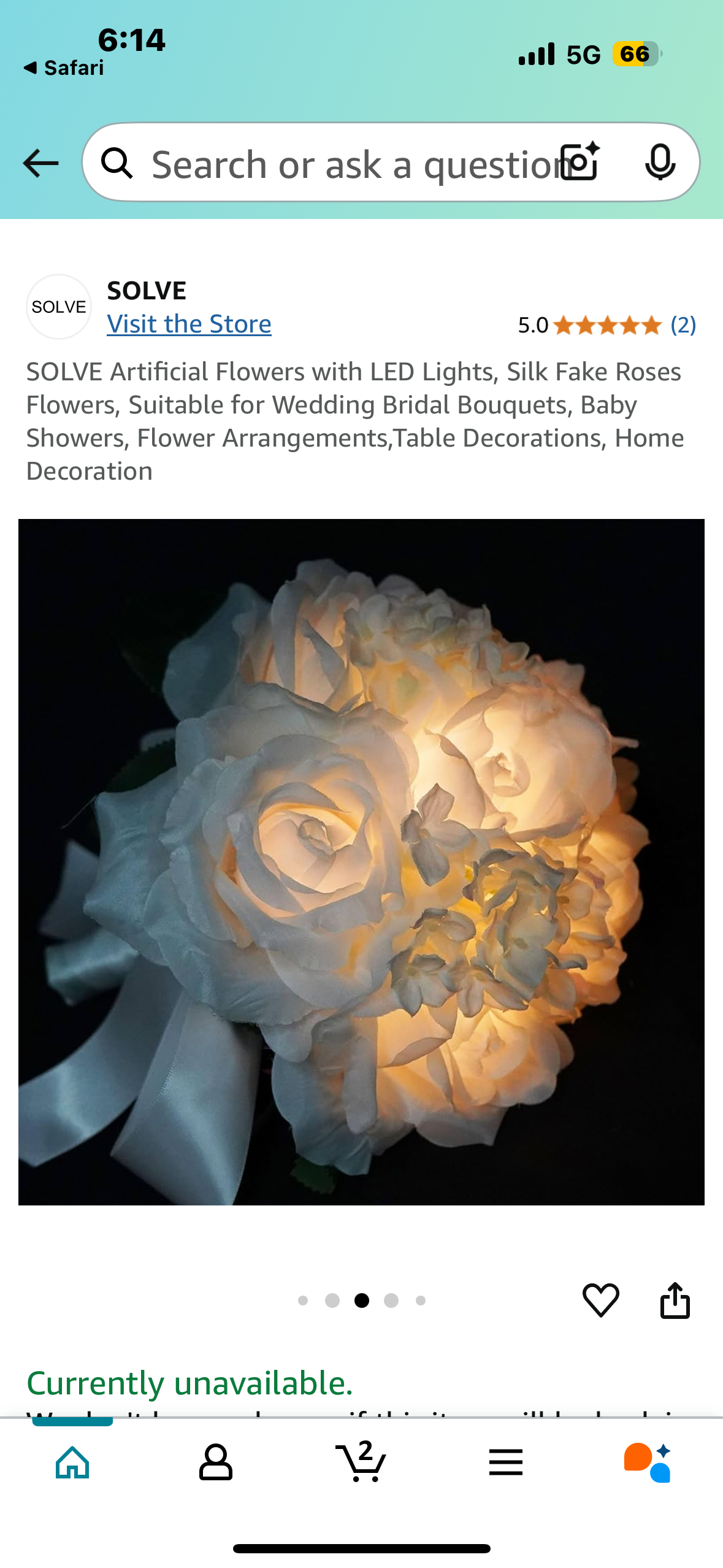 SOLVE Artificial Flowers with LED Lights, Silk Fake Roses Flowers, Suitable for Wedding Bridal Bouquets, Baby Showers, Flower Arrangements,Table Decorations, Home Decoration