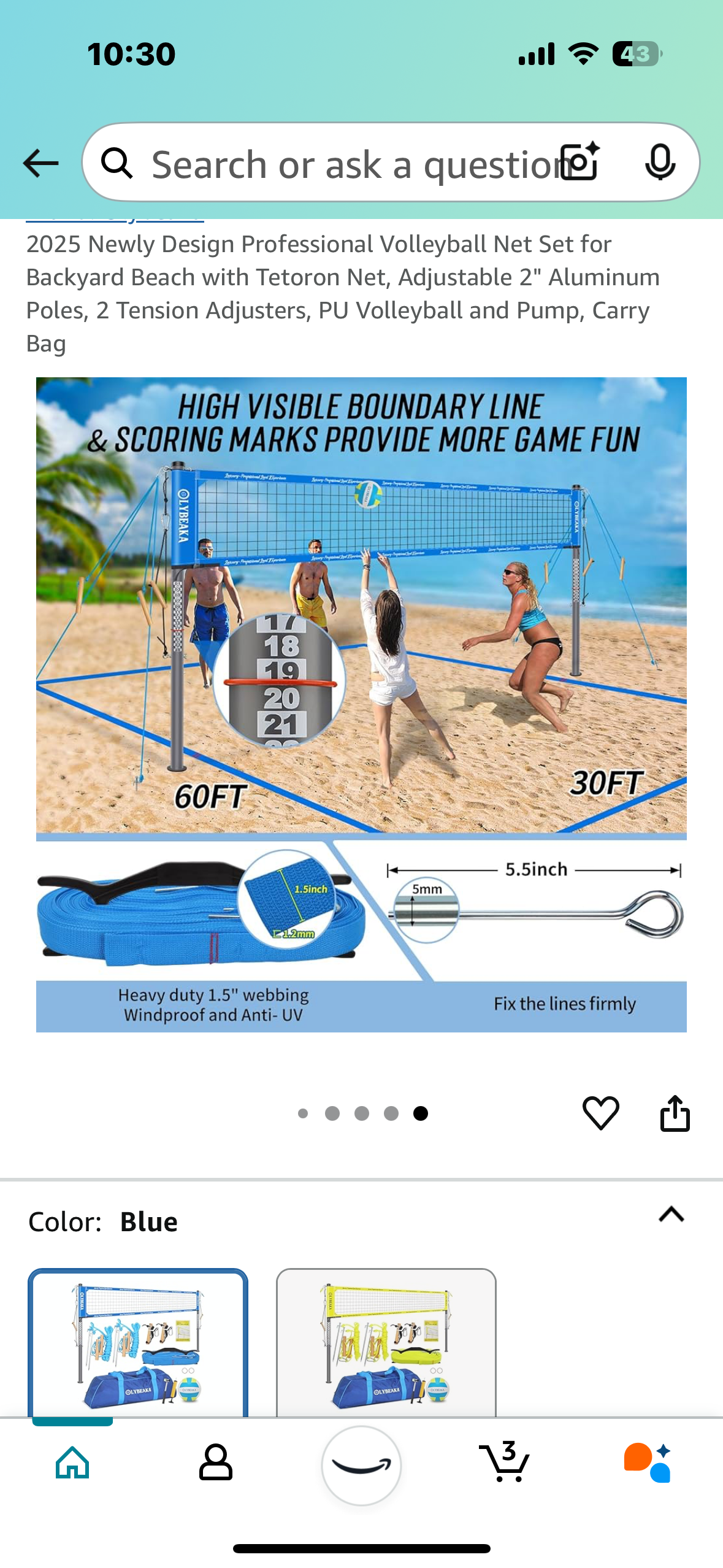 New - Volleyball Set with Carrying Bag (W363)