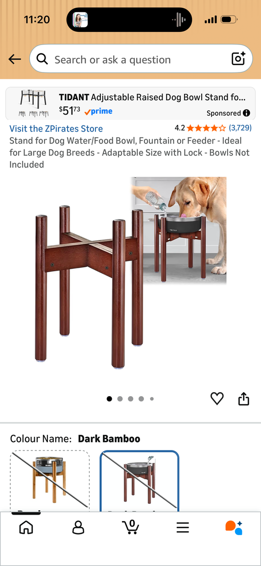 Stand for Dog Water/Food Bowl, Fountain or Feeder - Ideal for Large Dog Breeds - Adaptable Size with Lock - Bowls Not Included