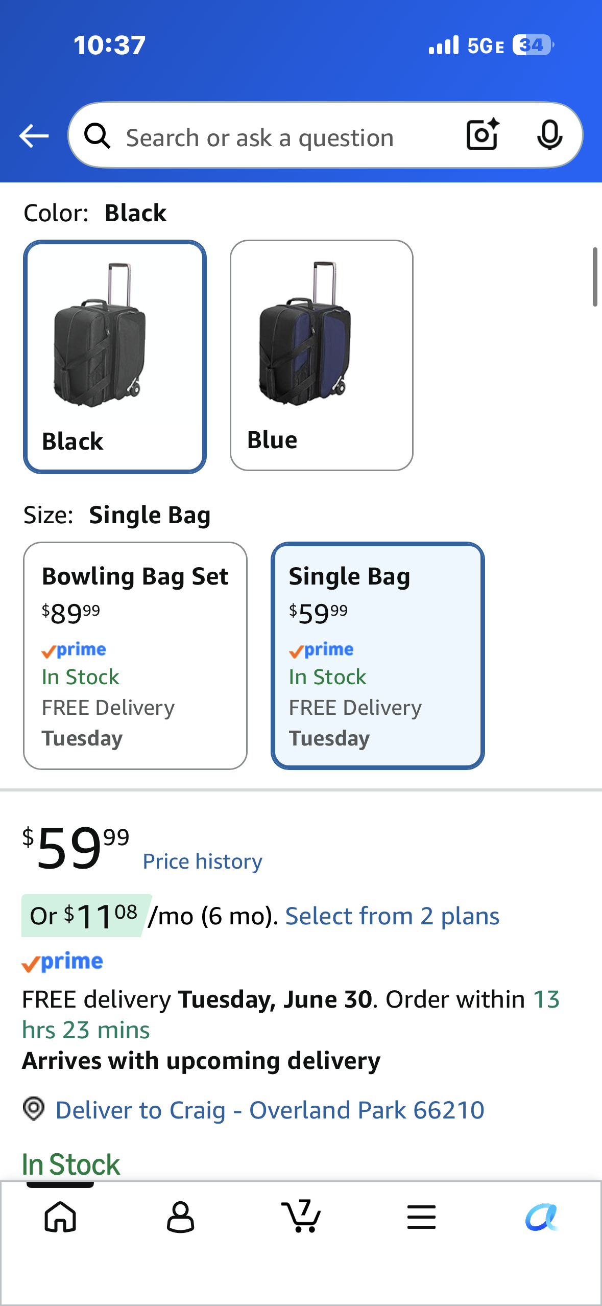 Bowling Roller Bag with Wheels, Rolling Bowling Ball Bag with Shoe Compartment, Retractable Handle, EVA Dividers