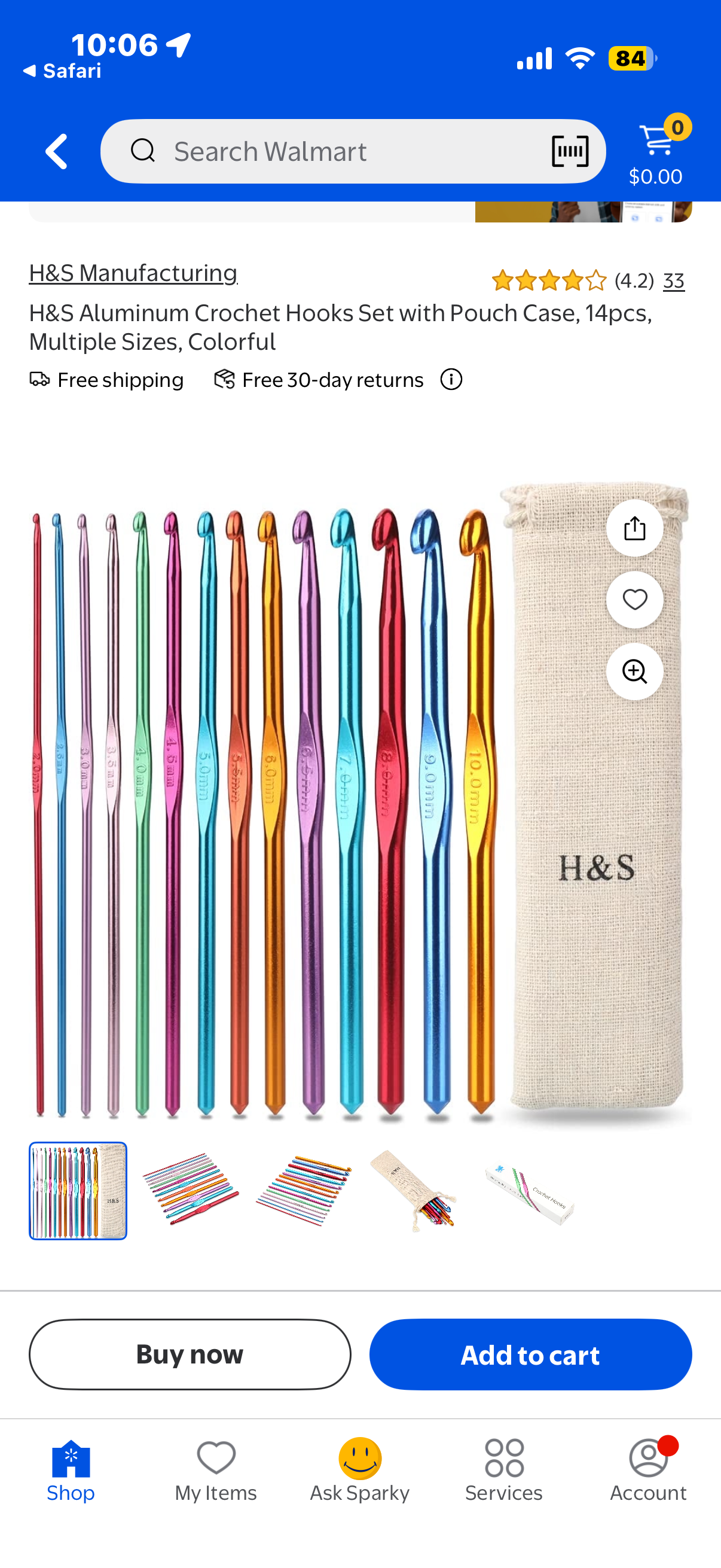 H&S Crochet Hooks Set Aluminium 14pcs Needles with Pouch Case 2mm 2.5mm 3mm 3.5mm 4mm 4.5mm 5mm 5.5mm 6mm 6.5mm 7mm 8mm 9mm 10mm
