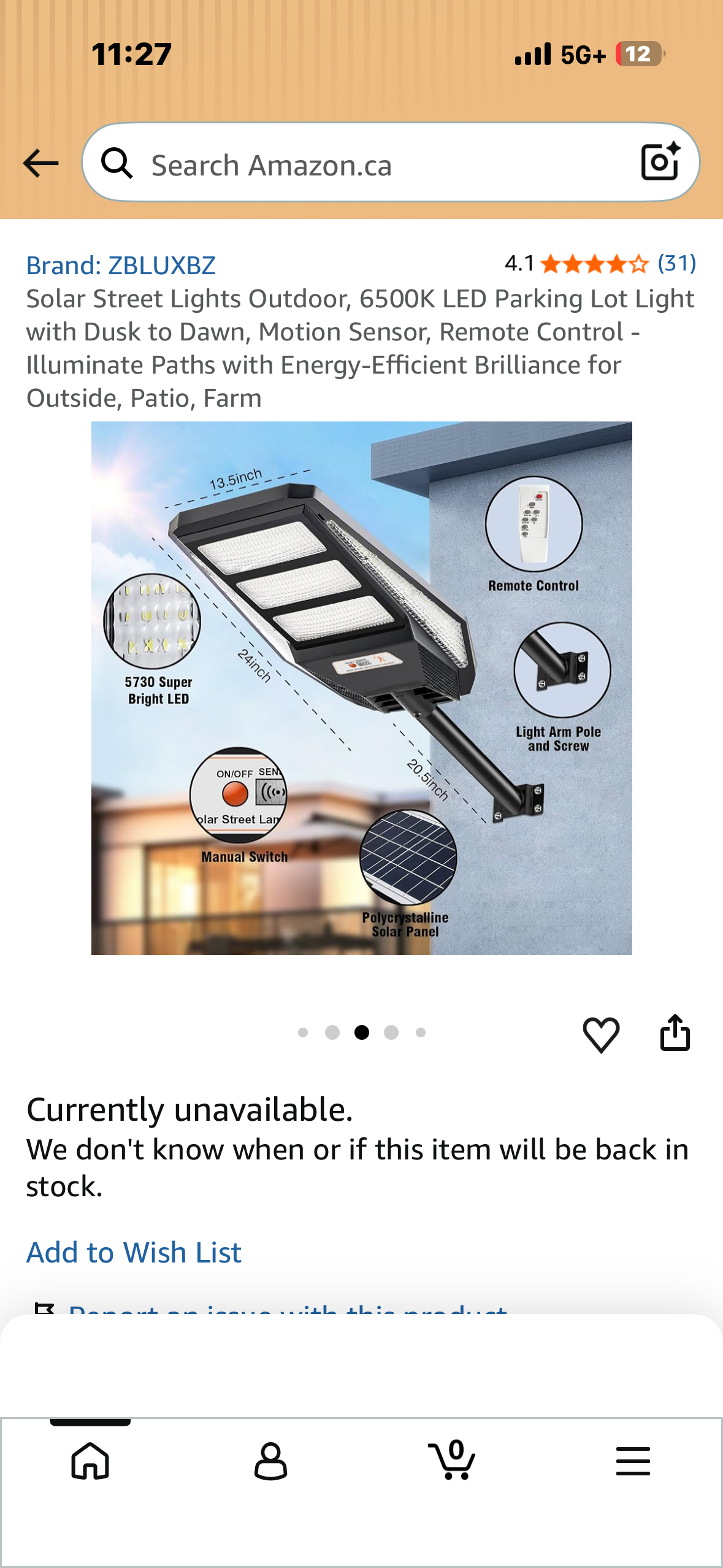 Solar Street Light, 6500K LED Light with Dusk to Dawn, Motion Sensor, Remote Control - Illuminate Paths with Energy-Efficient Brilliance for Outside, Patio, Farm