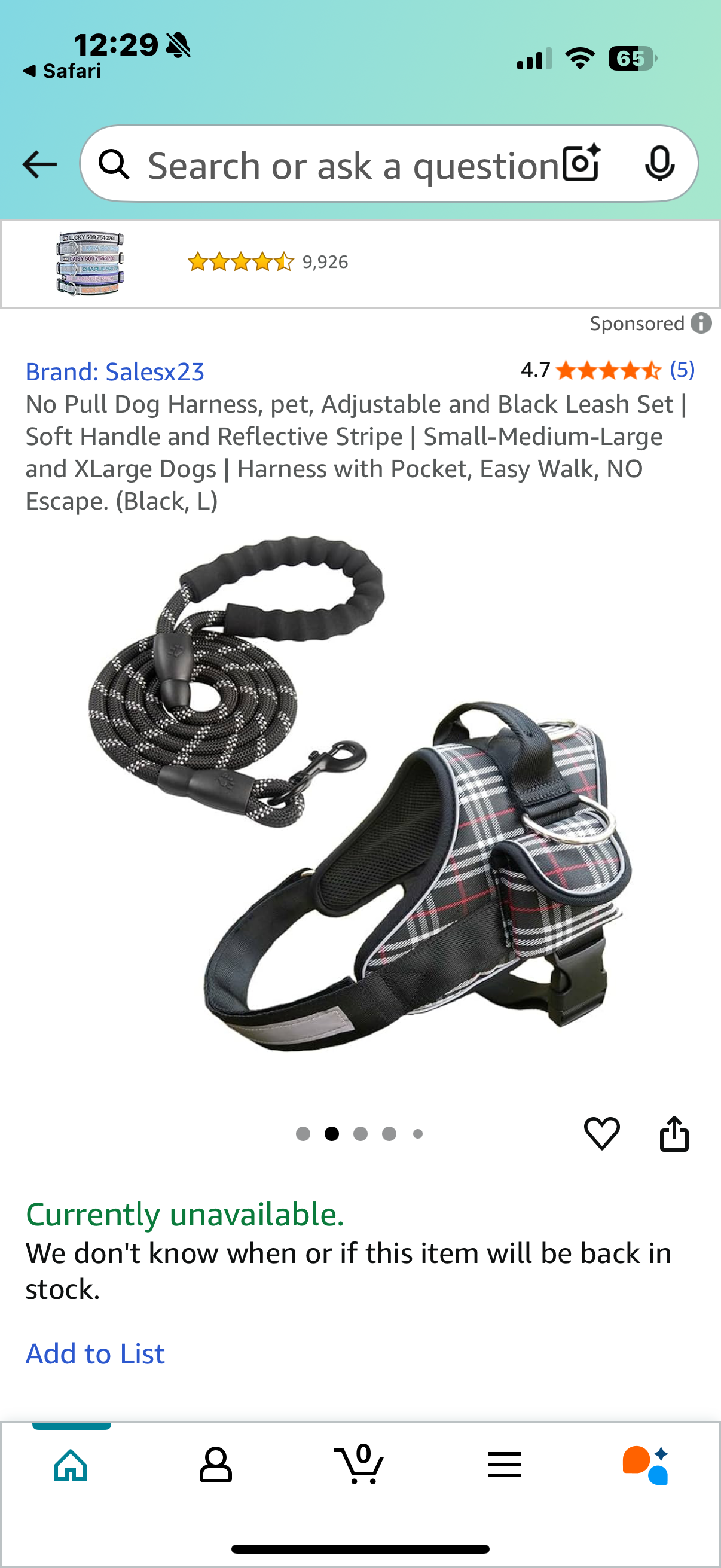 SALESX23 No Pull Dog Harness, pet, Adjustable and Black Leash Set | Soft Handle and Reflective Stripe | XLarge Dogs | Harness with Pocket, Easy Walk, NO Escape XL