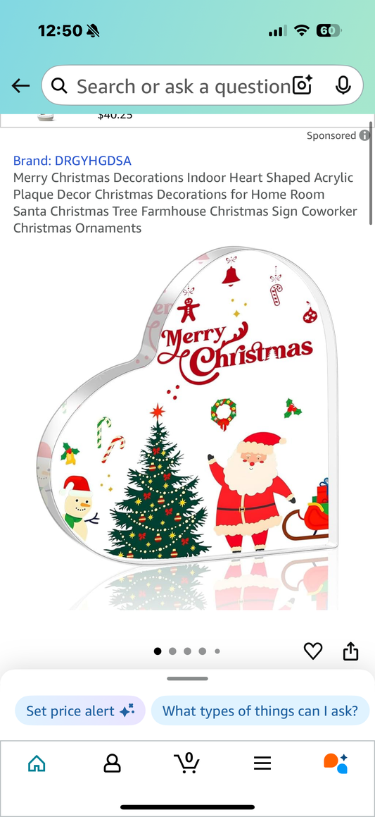Merry Christmas Decorations Indoor Heart Shaped Acrylic Plaque Decor Christmas Decorations for Home Room Santa Christmas Tree Farmhouse Christmas Sign Coworker Christmas Ornaments