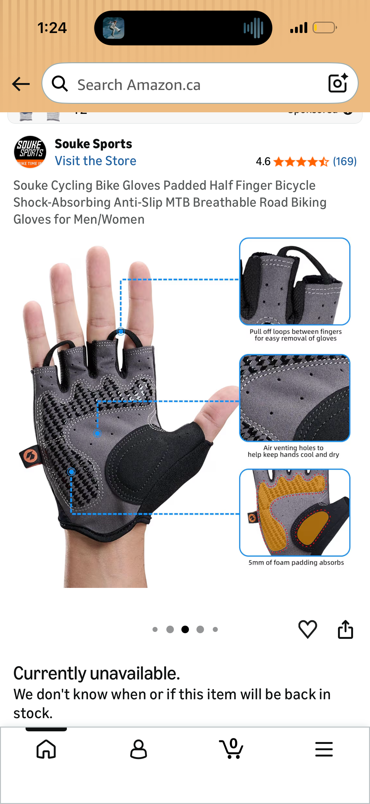 Souke Cycling Bike Gloves Padded Half Finger Bicycle Shock-Absorbing Anti-Slip MTB Breathable Road Biking Gloves for Men/Women
