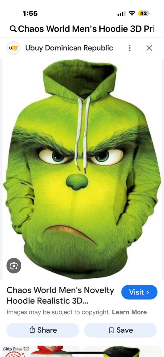 Chaos World Men's Hoodie 3D Printed Pullover Hooded Sweatshirt Cool Outfits With Pockets(Size Large and XL )