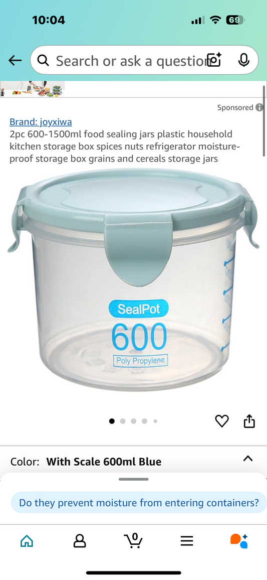 food sealing jars plastic household kitchen storage box spices nuts refrigerator moisture-proof storage box grains and cereals storage jars