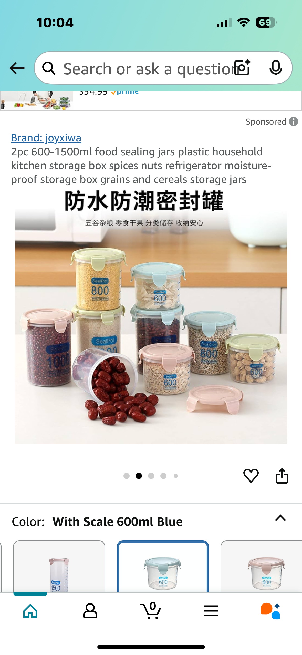 food sealing jars plastic household kitchen storage box spices nuts refrigerator moisture-proof storage box grains and cereals storage jars