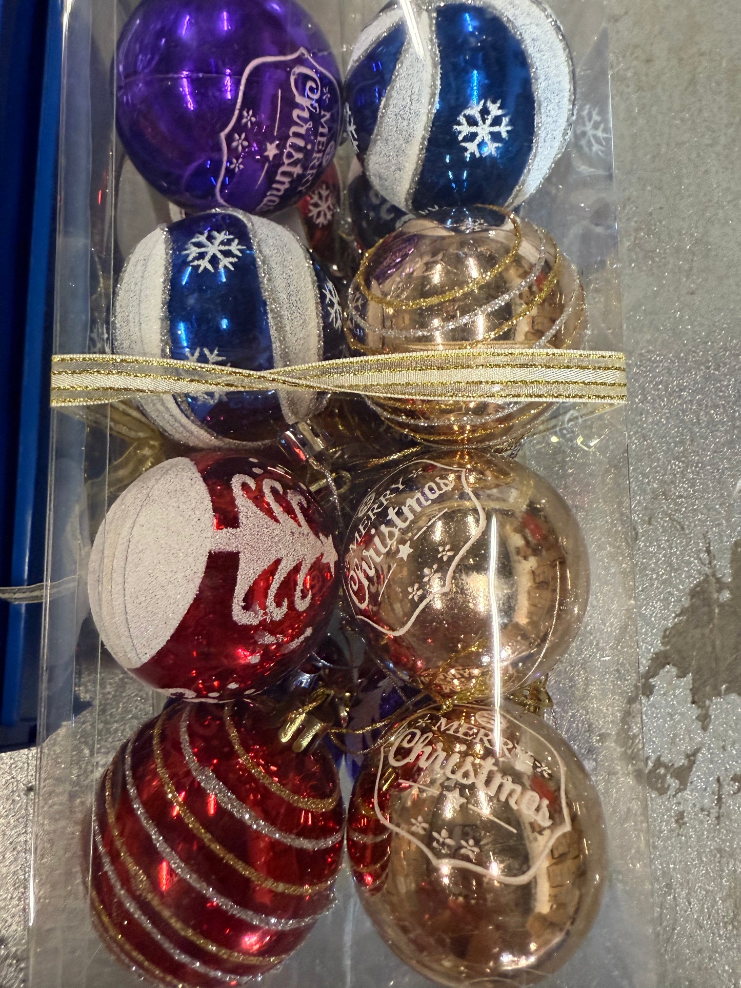Sea Team 60mm/2.36" Delicate Painting & Glittering Shatterproof Christmas Ball Ornaments Decorative Hanging Christmas Ornaments Baubles Set for Xmas Tree - 24 Counts (mixed )